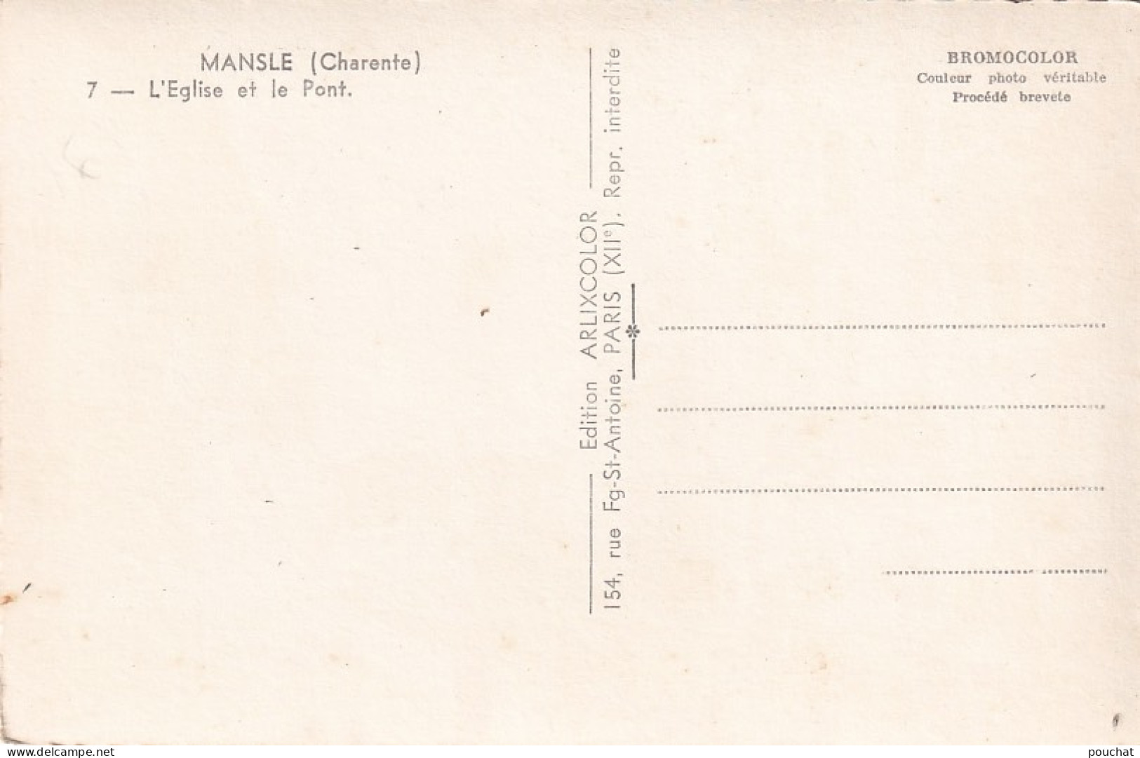 MO 32-(16) MANSLE - L'EGLISE ET LE PONT - COMMERCE DROGUERIE - Mansle