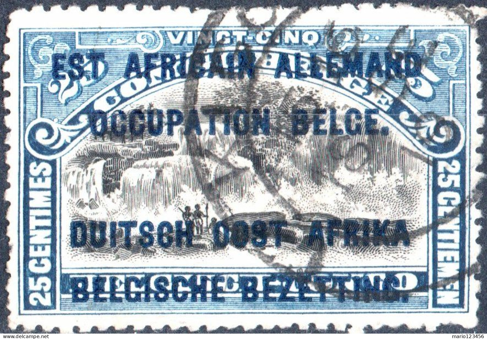 RUANDA-URUNDI, AFRICA TEDESCA ORIENTALE, OCCUPAZIONE BELGA, 1916, USATI Mi:DR-OA OC4, Scott:DR-OA N20, Yt:RW-U 31 - Used Stamps