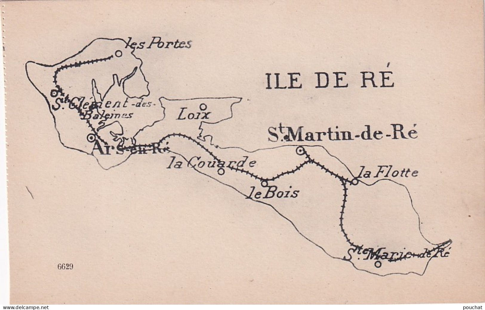 NE 29-(17) ILE DE RE - CARTE GEOGRAPHIQUE - EDIT. BERGEVIN , LA ROCHELLE - Ile De Ré