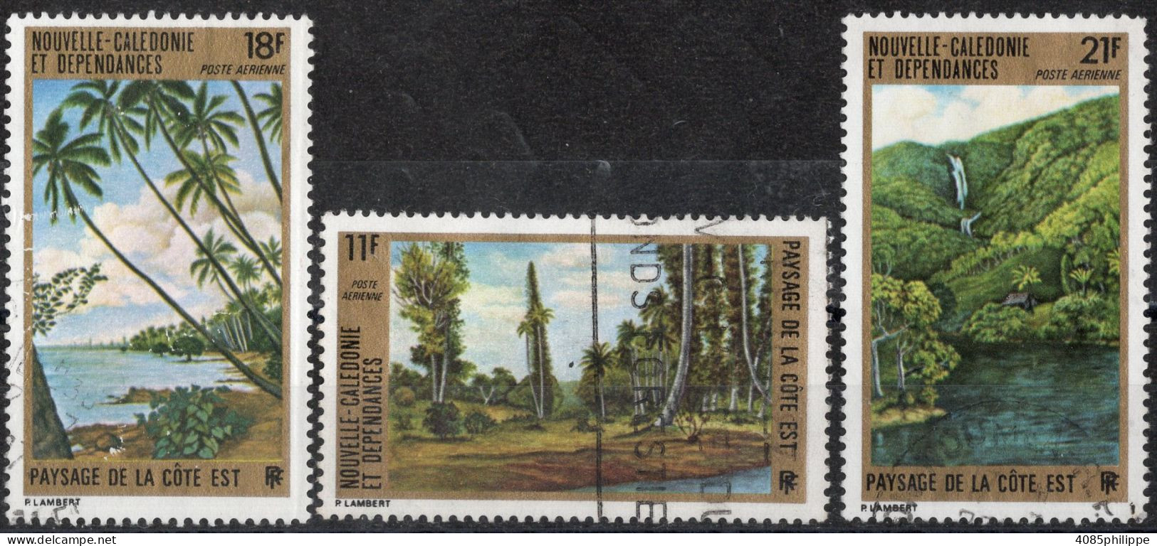 Nvelle CALEDONIE Timbres-Poste Aérienne N°135 à 137 Oblitérés TB Cote : 5€40 - Usati