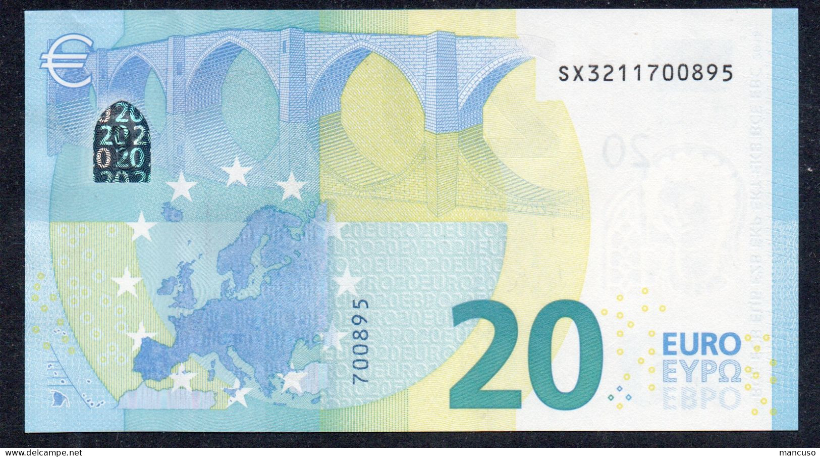 EURO 20  ITALIA SX S029  "21"  LAGARDE  UNC - 20 Euro