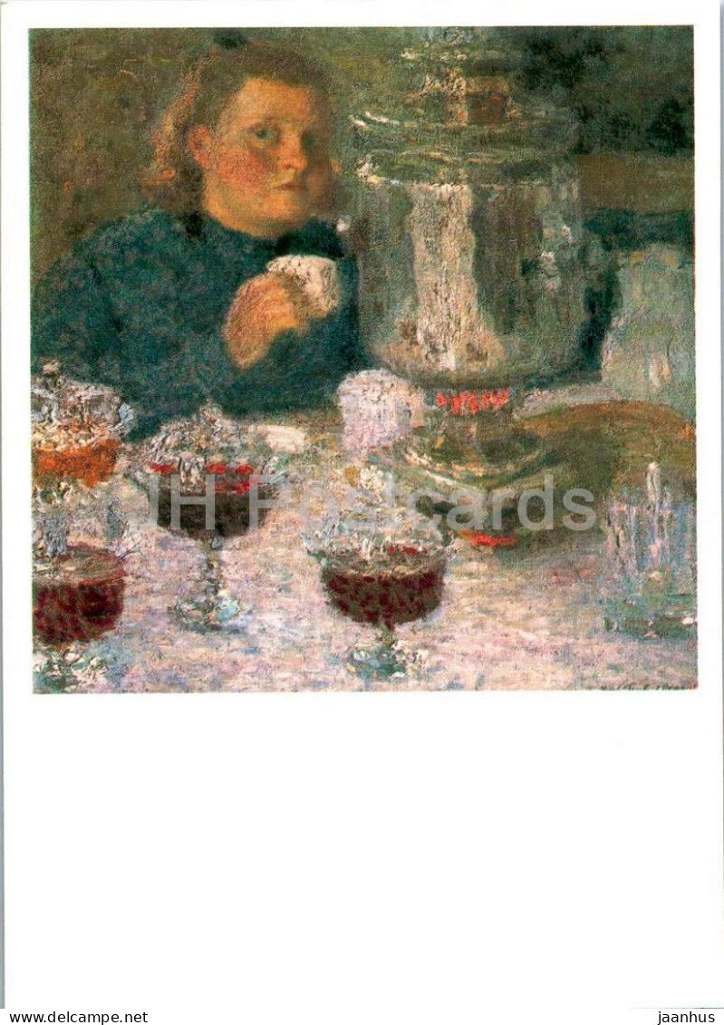 Painting By I. Grabar - By Samovar  - Russian Art - 1981 - Russia USSR - Unused - Paintings