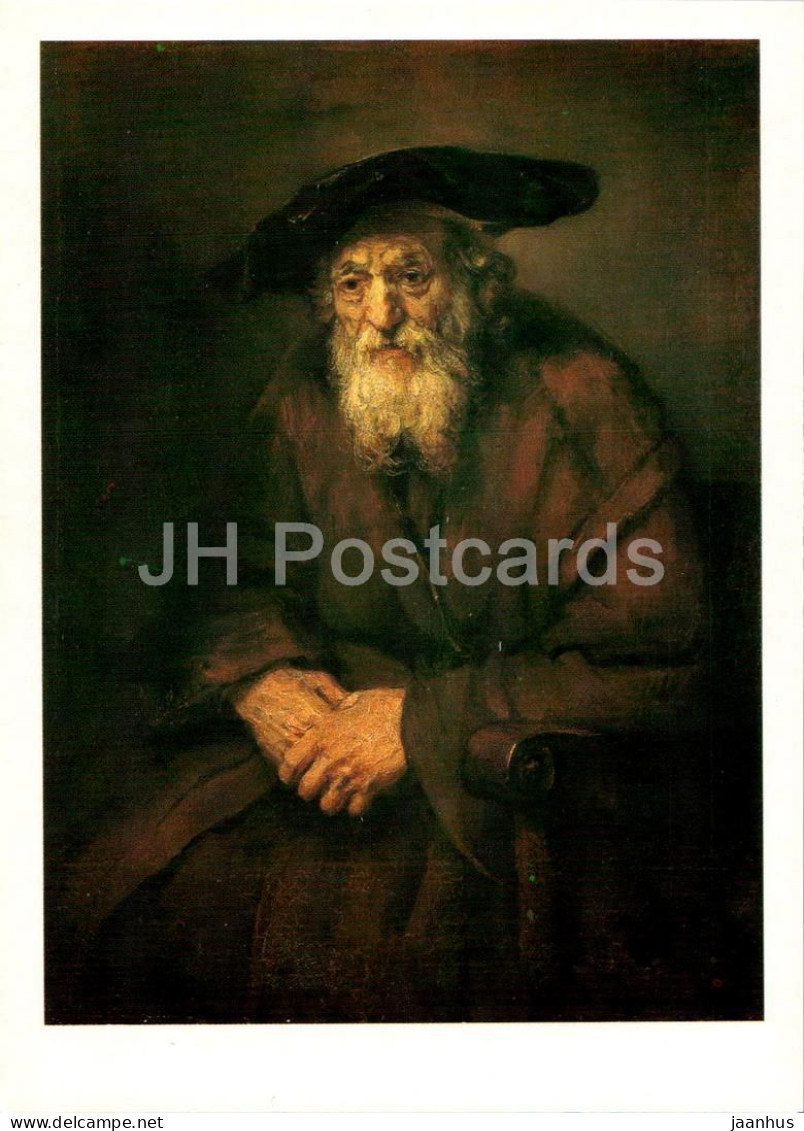 Painting By Rembrandt - Portrait Of An Old Jewish Man - Dutch Art - 1987 - Russia USSR - Unused - Peintures & Tableaux