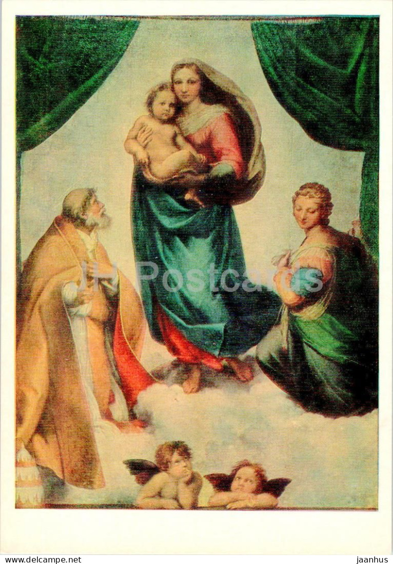 Painting By Raphael - Sistine Madonna - Italian Art - 1983 - Russia USSR - Unused - Peintures & Tableaux
