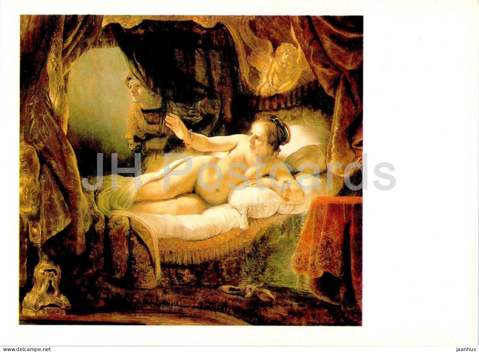 Painting By Rembrandt - Danae - Naked Woman - Nude - Dutch Art - 1987 - Russia USSR - Unused - Peintures & Tableaux