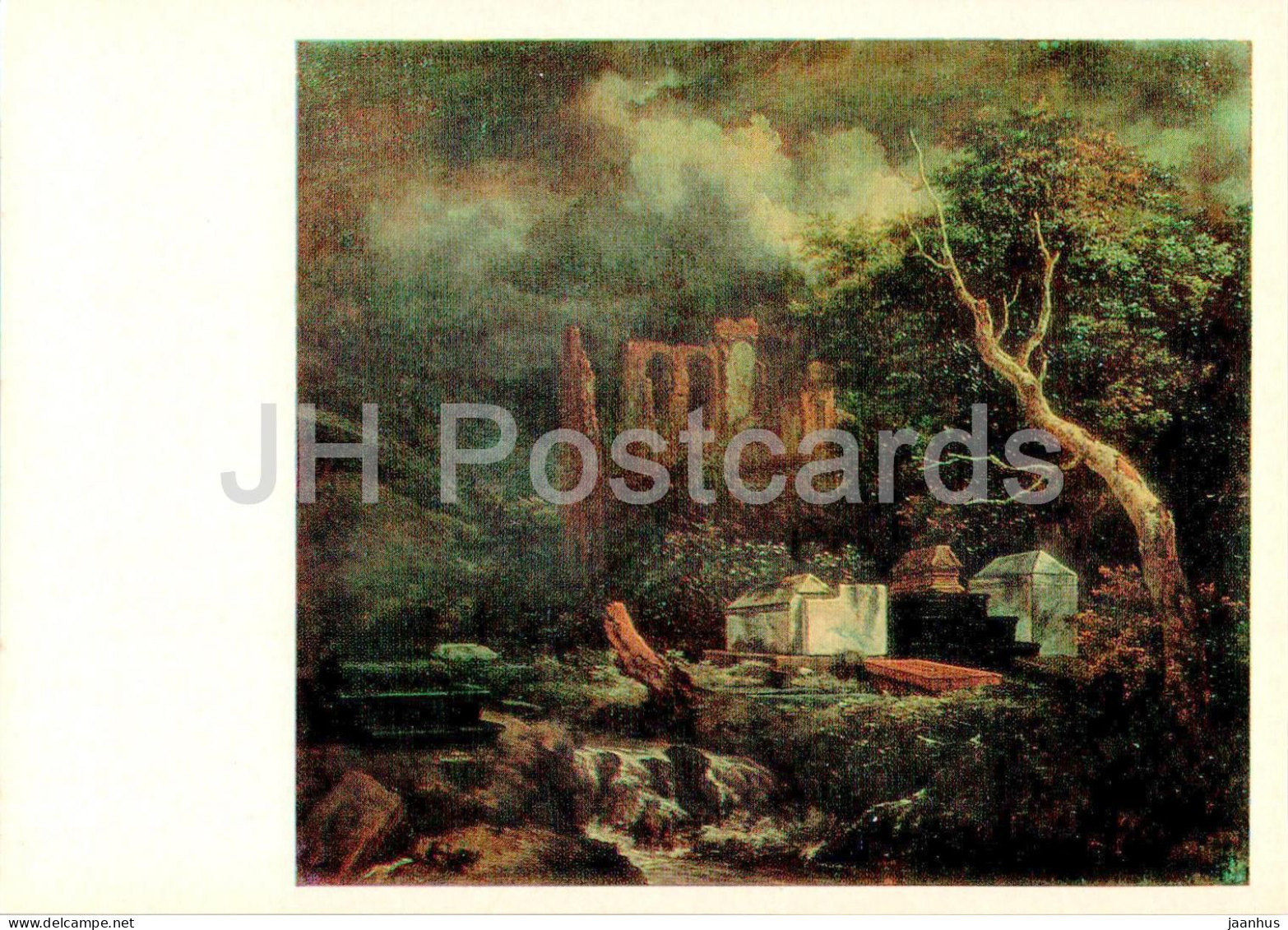 Painting By Jacob Van Ruisdael - Jewish Cemetery - Dutch Art - 1983 - Russia USSR - Unused - Peintures & Tableaux