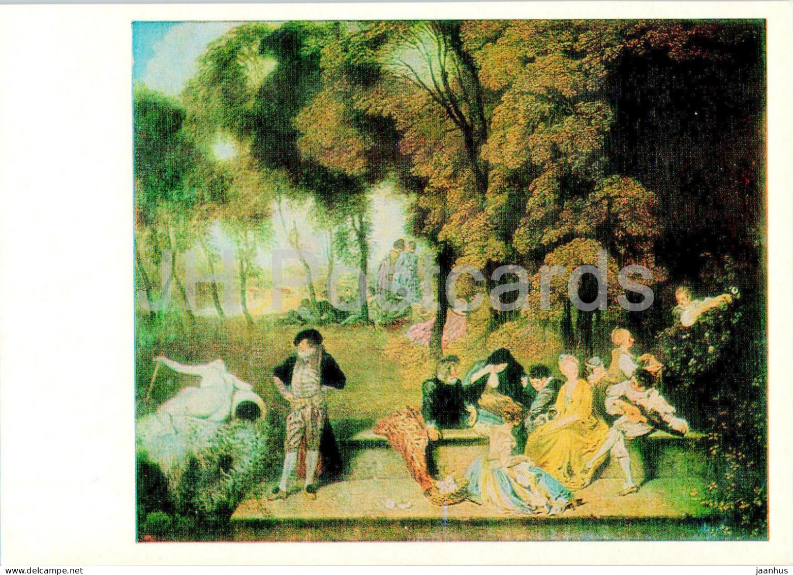 Painting By Rembrandt - Society In The Park - French Art - 1983 - Russia USSR - Unused - Paintings