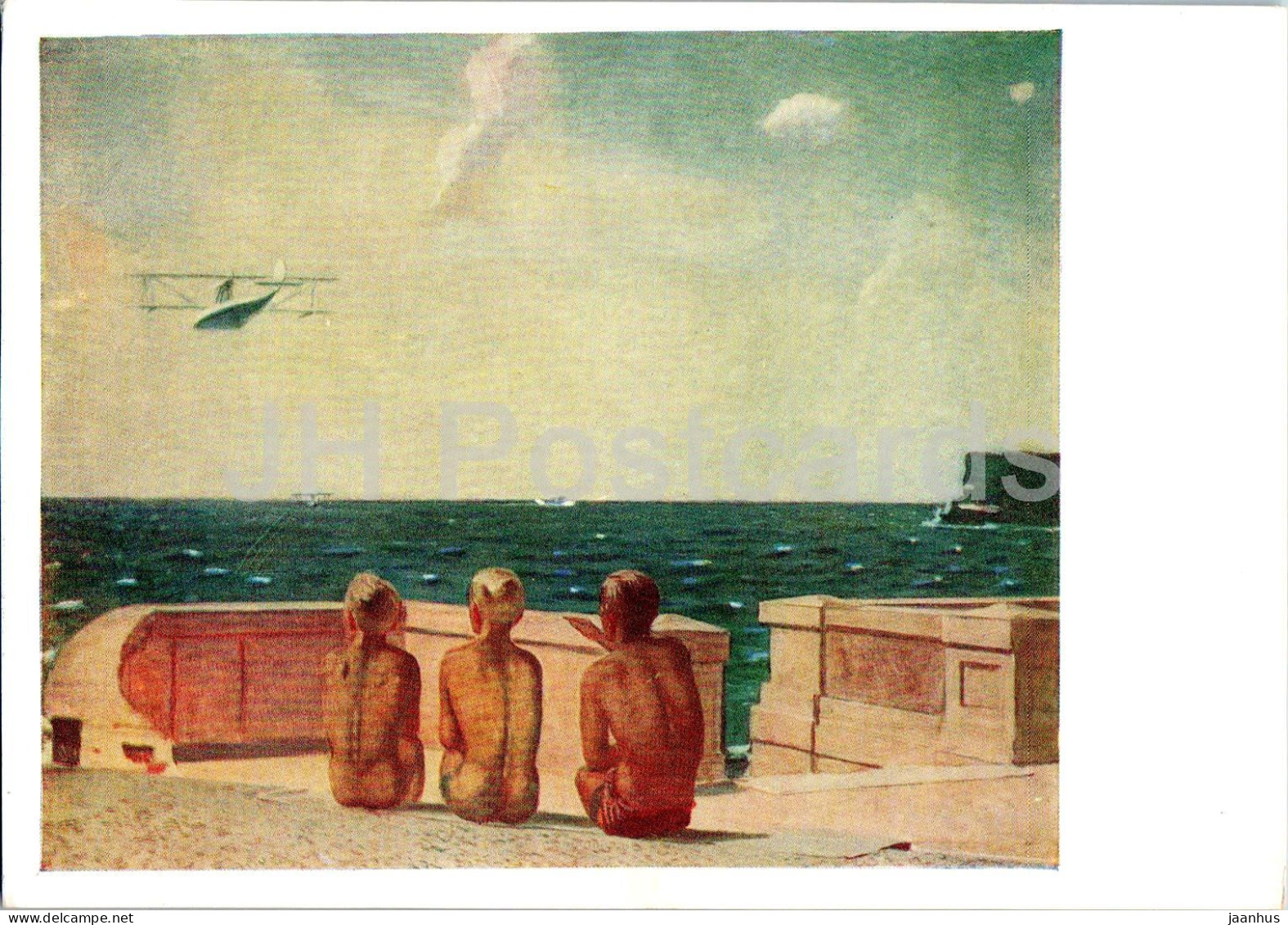 Painting By A. Deyneka - Future Pilots - Children - Airplane - Russian Art - 1957 - Russia USSR - Unused - Paintings