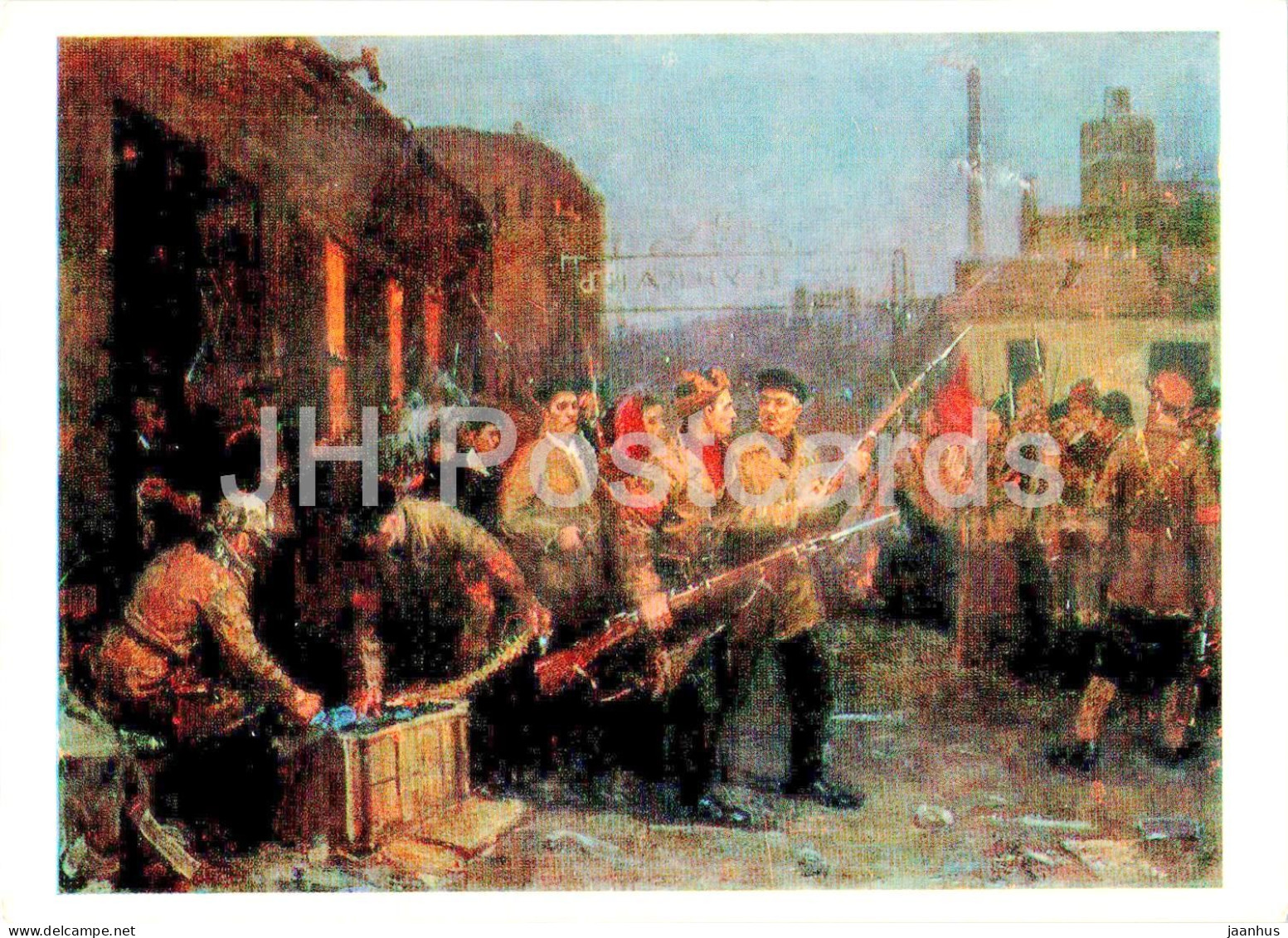 Painting By S. Levenkov - The Uprising Has Begun . October 1917 - Revolution - Russian Art - 1978 - Russia USSR - Unused - Paintings