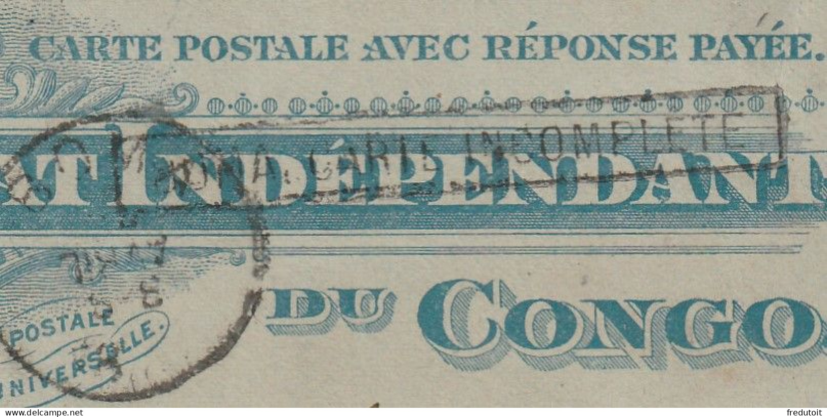 CONGO BELGE - Entiers Postaux - Le 14/04/1899 Pour Charleroi - Interi Postali