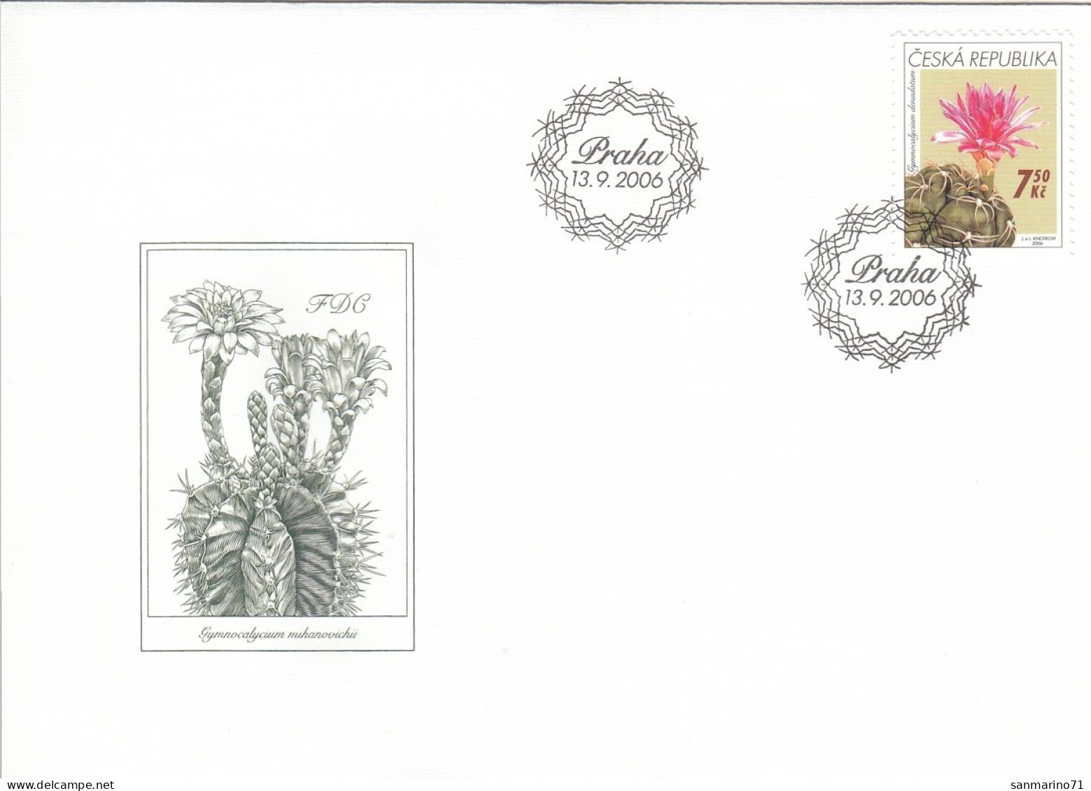 FDC CZECH REPUBLIC 483 - Sukkulenten