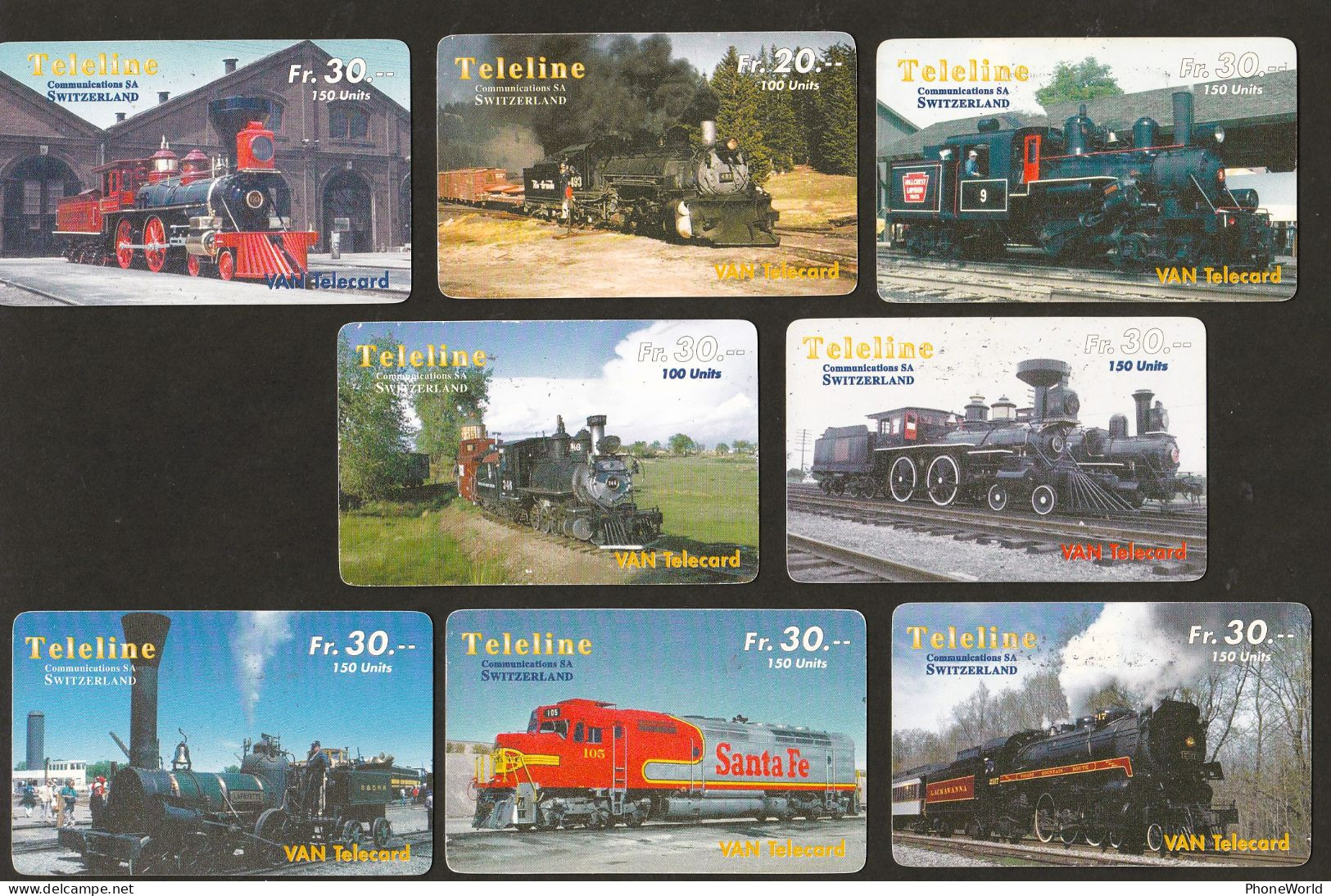 Swiss, VAN Teleline, Train And Loco, All Coded And In Very Good Condition, RRR - Suisse