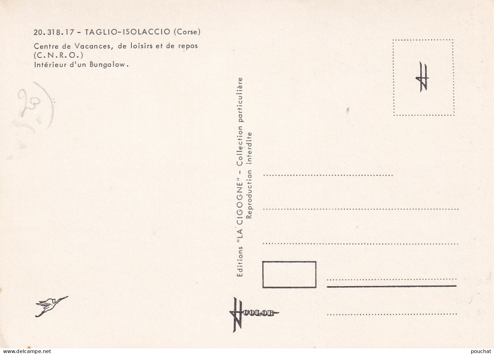 OP 41-(20) TAGLIO ISOLACCIO  - INTERIEUR D'UN BUNGALOW - C. N. R. O. ( CENTRE DE VACANCES  ET DE REPOS ) - Autres & Non Classés