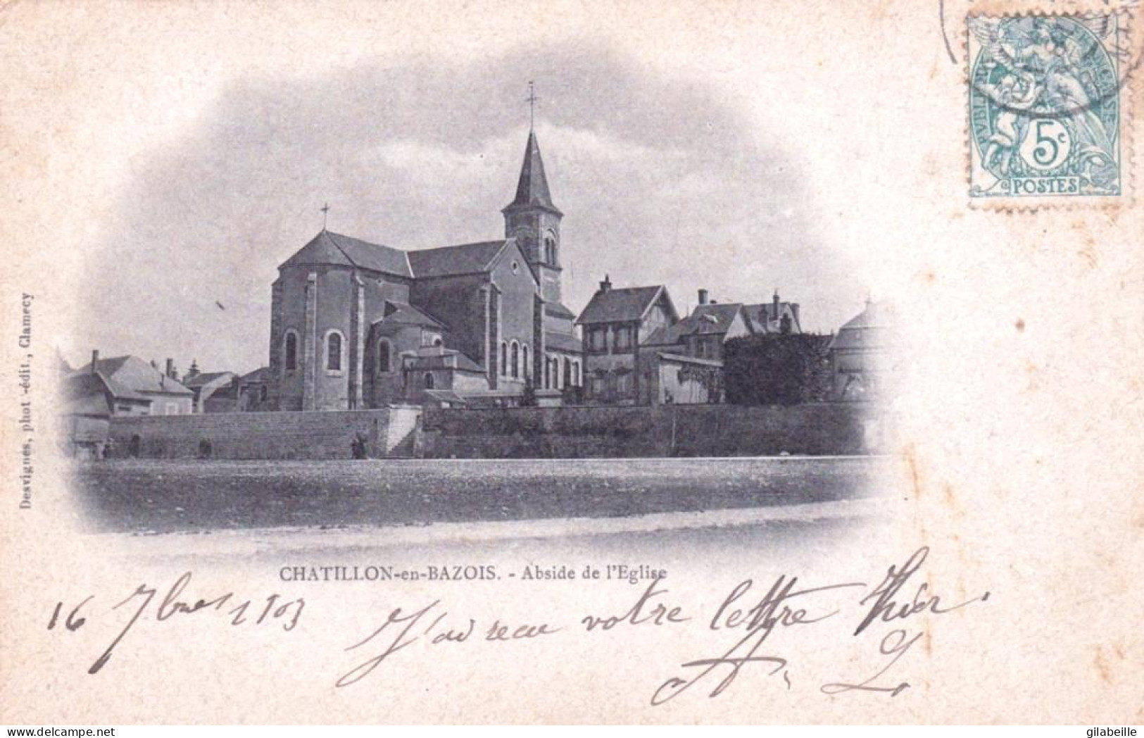 58 - Nievre - CHATILLON En BAZOIS - Abside De L'église - Chatillon En Bazois