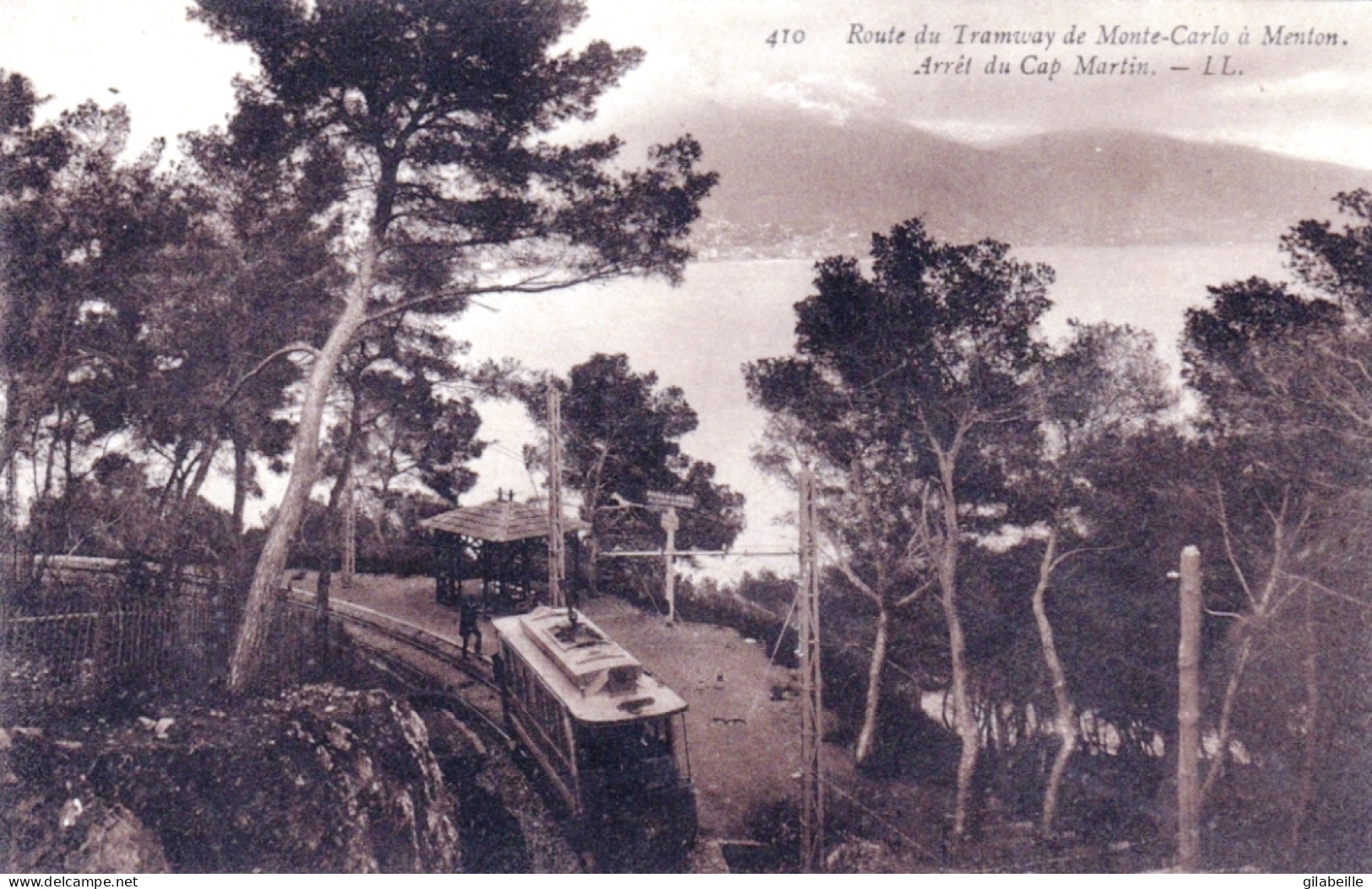 06 - Route Du Tramway De Monte Carlo A Menton - Arret Du Cap Martin - Menton