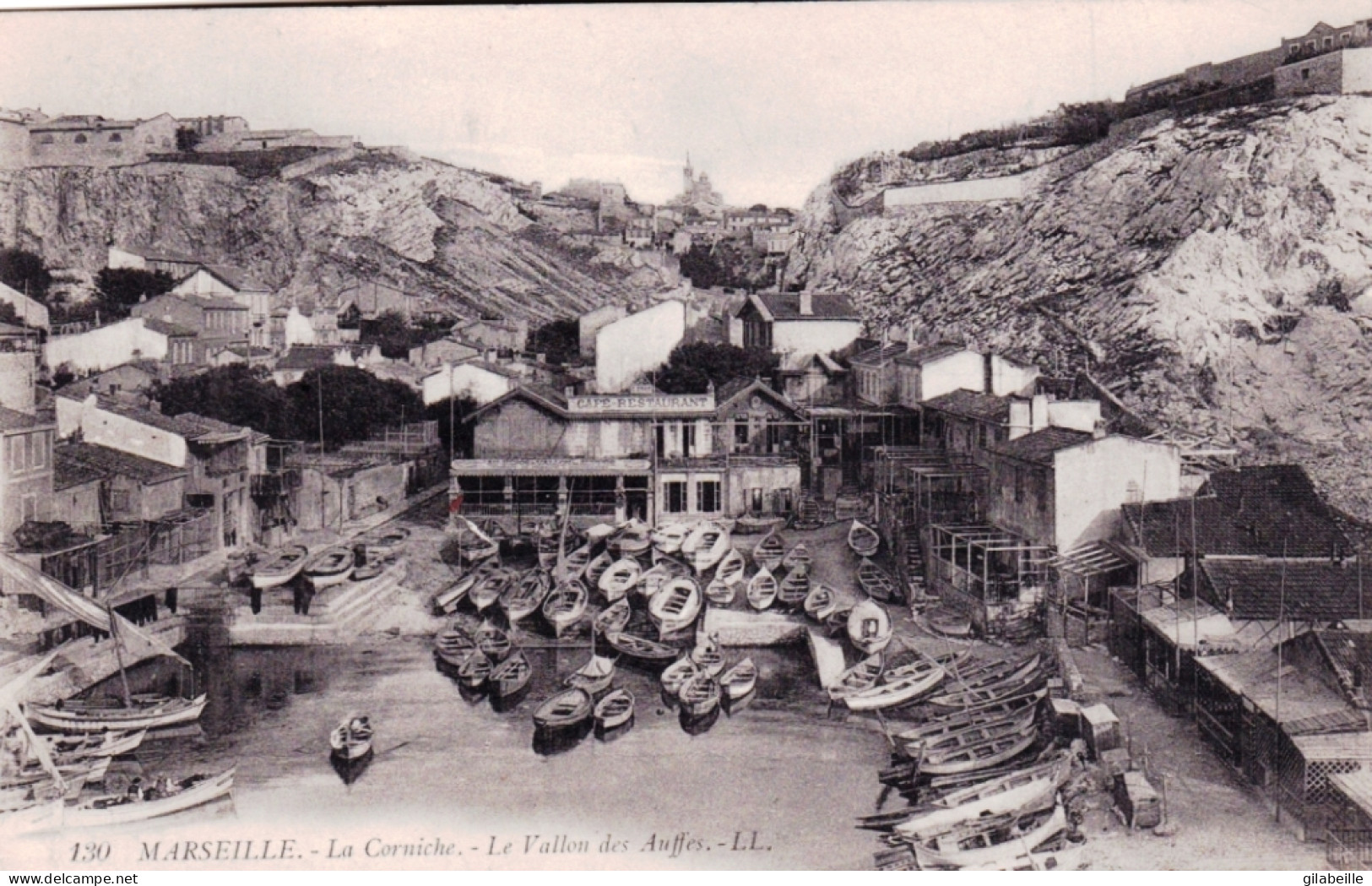 13 - MARSEILLE - La Corniche - Le Vallon Des Auffes - Café Restaurant - Endoume, Roucas, Corniche, Plages