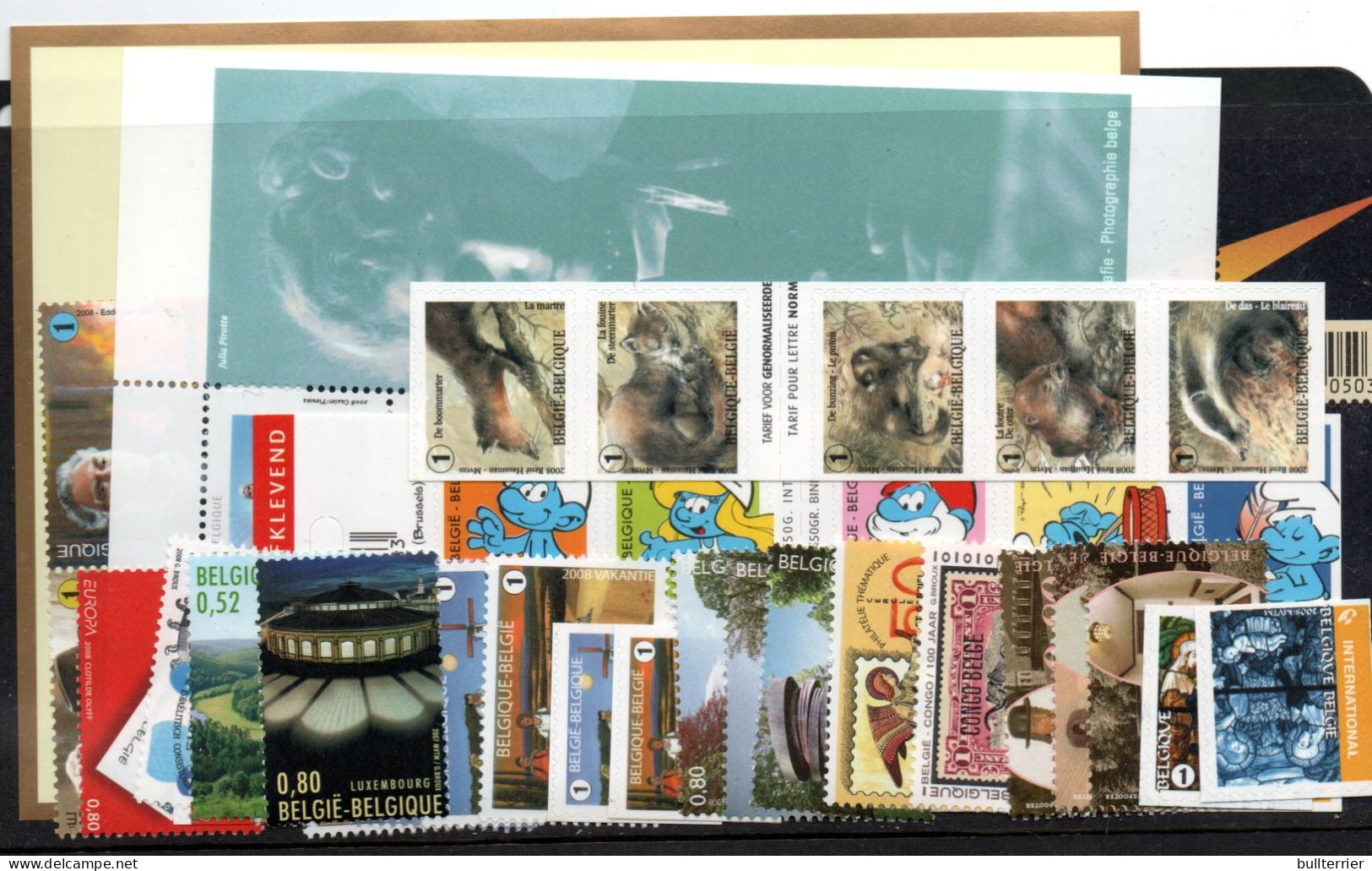 BELGIUM - Various MNH Stamps 2008  Face Value  = 31.44 Euros - Nuovi