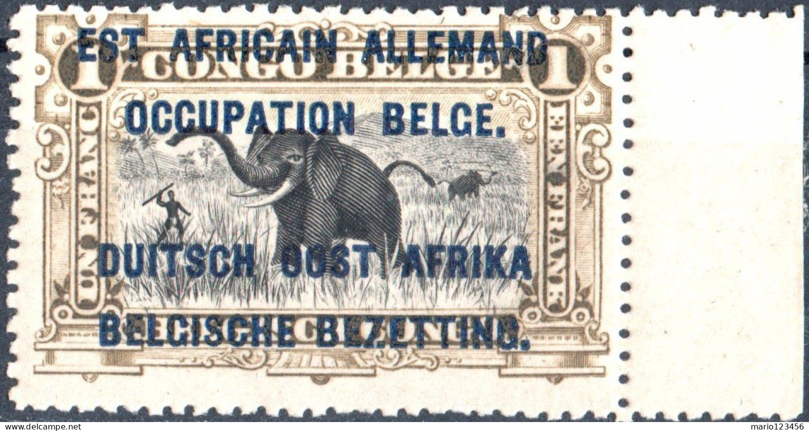 RUANDA-URUNDI, AFRICA TEDESCA ORIENTALE, OCCUPAZIONE BELGA, 1916, NUOVI (MLH*) Mi:DR-OA OC7, Scott:DR-OA N23, Yt:RW-U 34 - Unused Stamps