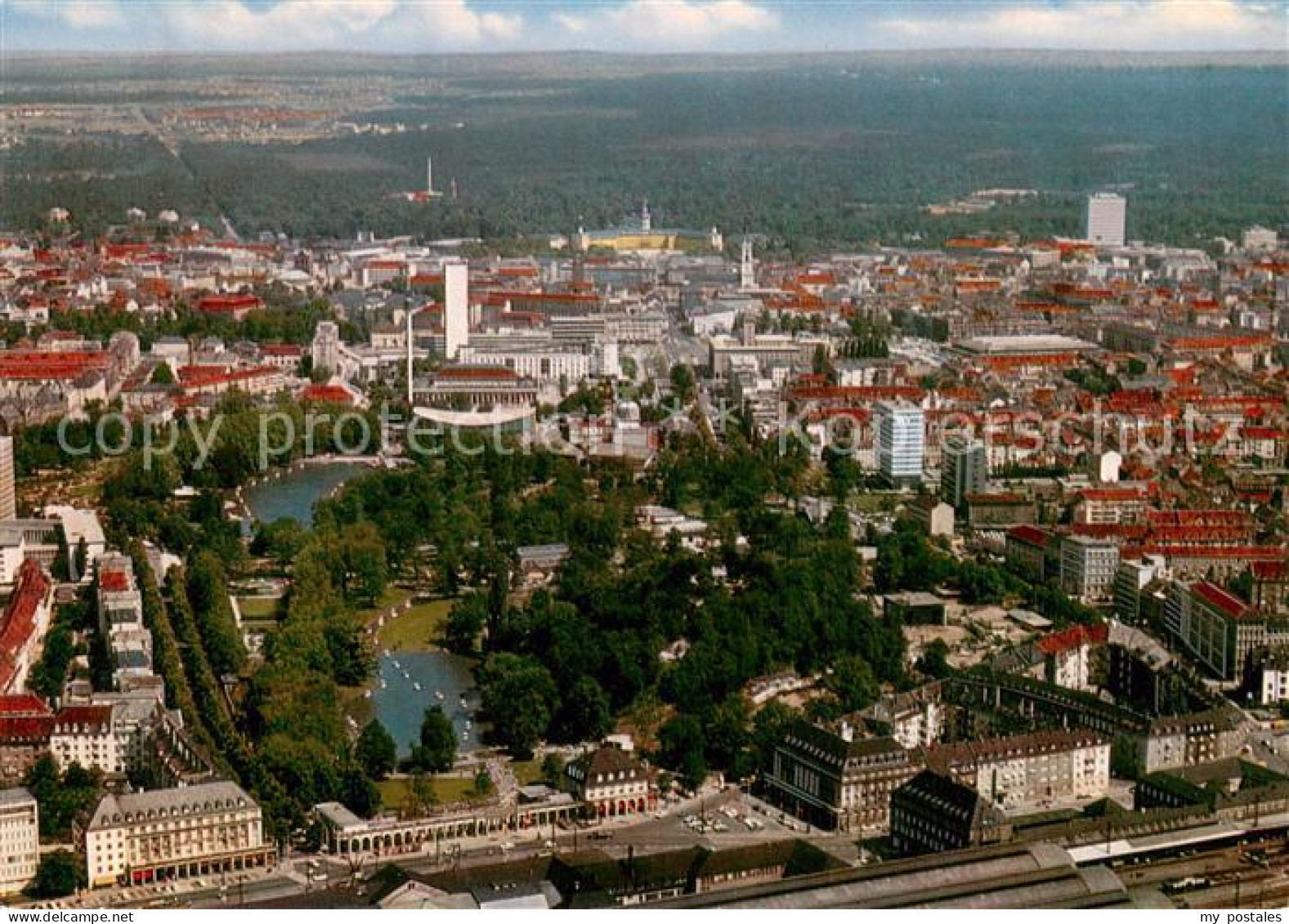 73724948 Karlsruhe Baden Blick Ueber Stadtgarten Und Zoo Fliegeraufnahme Karlsru - Karlsruhe