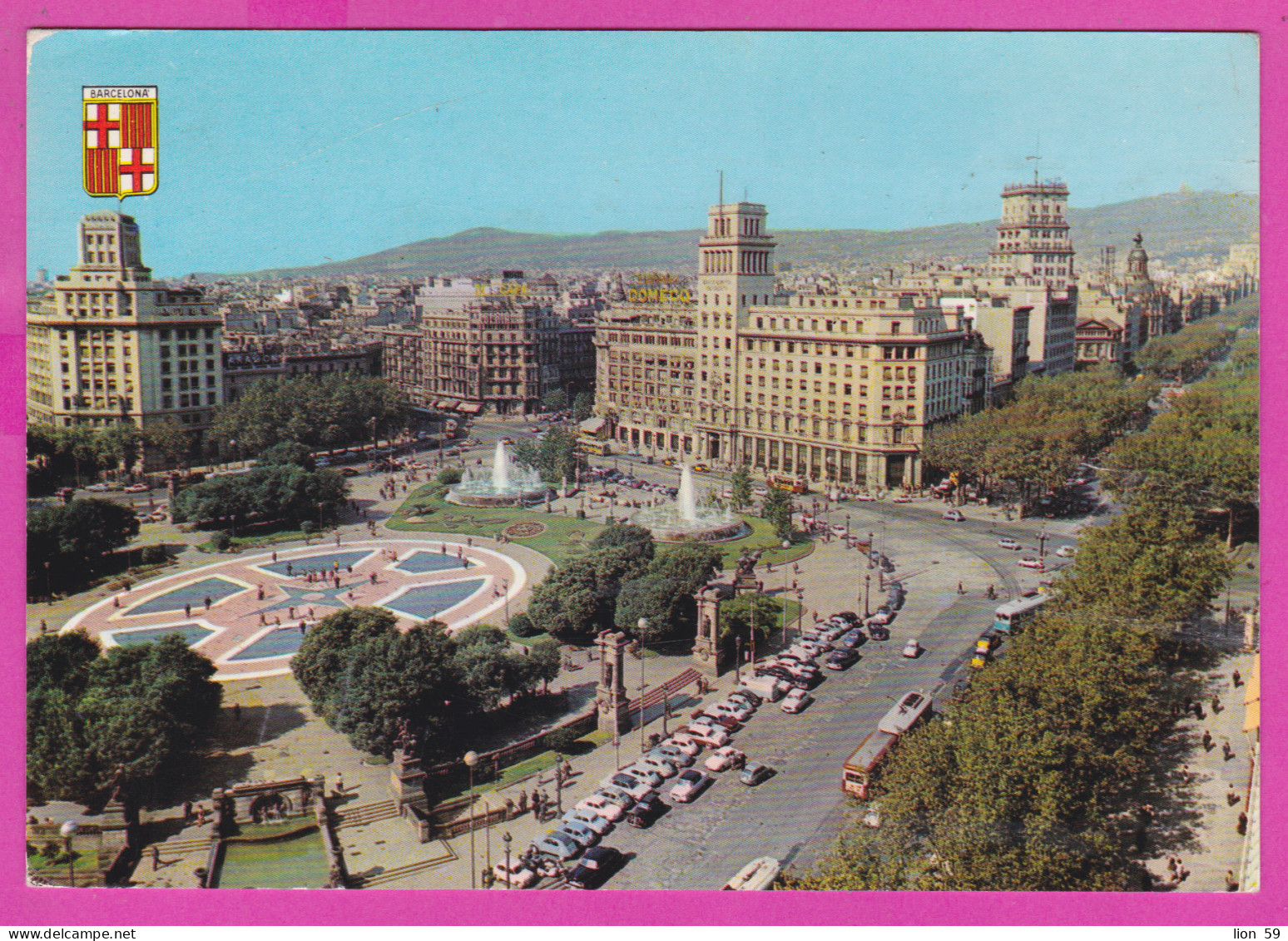 293749 / Spain - Barcelona Nr. 28 PC 1965 Used 3 Ptas - Cambados Bridge, Pontevedra Flamme "... Postal Las Carta Madrid  - Covers & Documents