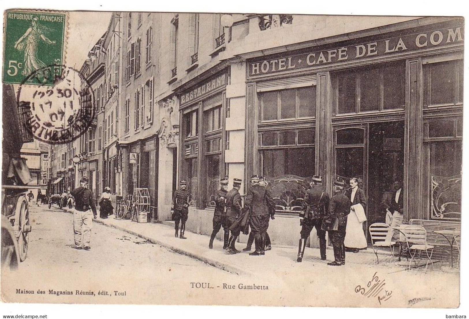 TOUL - Rue Gambetta - Café De La Comédie. - Toul