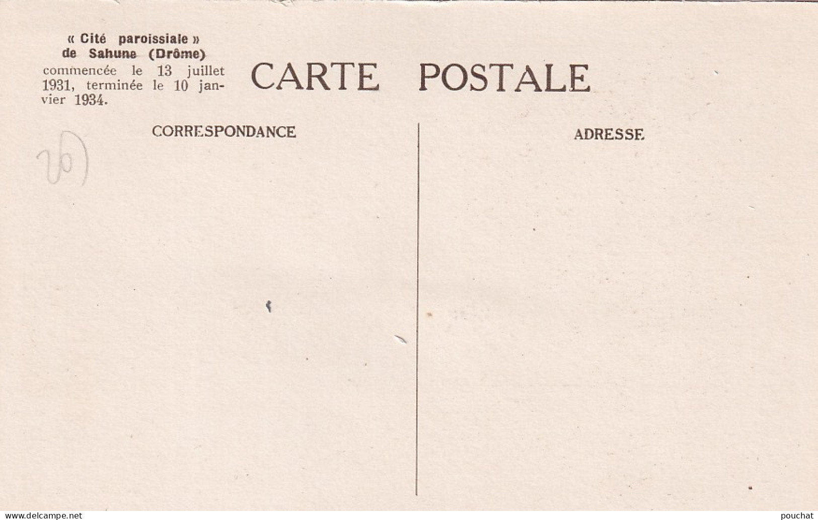 PE 28-(26) CITE PAROISSIALE DE SAHUNE - LOT DE 3 CARTES - DIVERS ASPECTS - Otros & Sin Clasificación