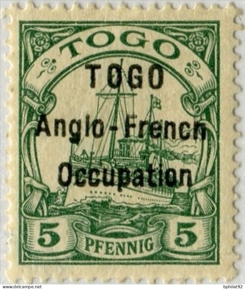 !!! TOGO : N°32 SURCHARGE TYPE I NEUF CHARNIERE PROPRE. PLUSIEURS SIGNATURES, DONT CALVES - Unused Stamps