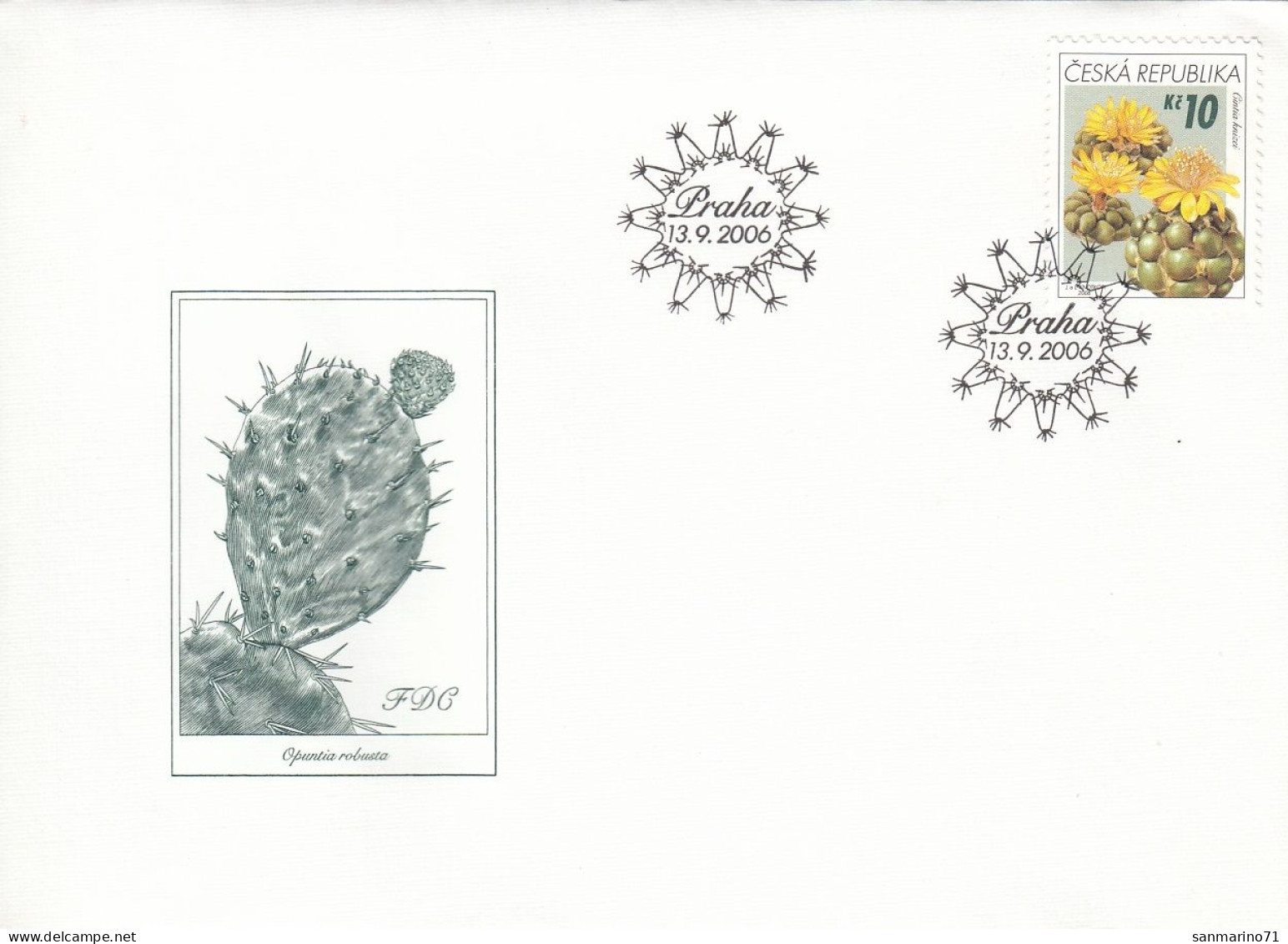 FDC CZECH REPUBLIC 486 - Sukkulenten