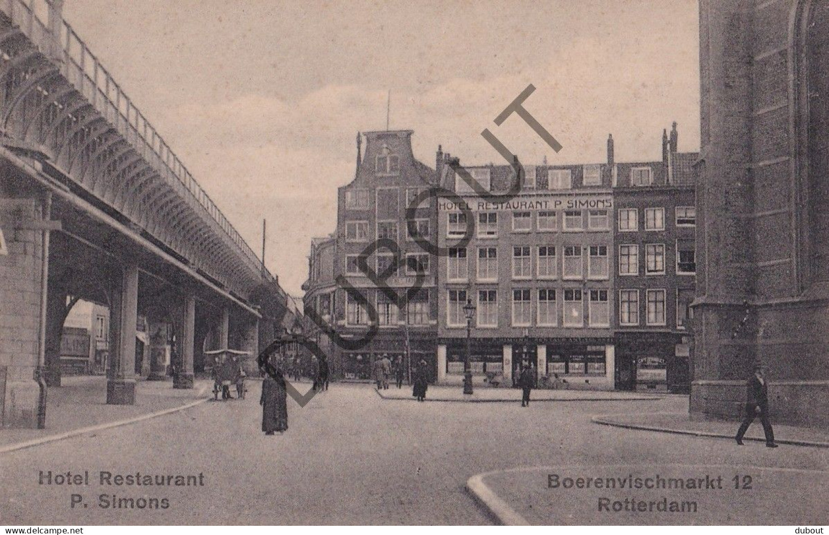 Postkaart - Carte Postale - Rotterdam - Hotel Restaurant P. Simons - Boerenvischmarkt  (C5894) - Rotterdam