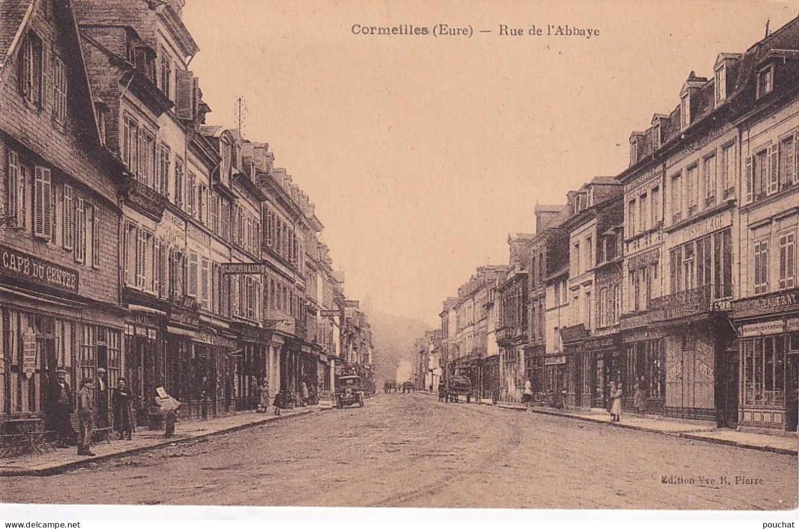 PE 29-(27) CORMEILLES - RUE DE L'ABBAYE - COMMERCES - CAFE DU CENTRE - Sonstige & Ohne Zuordnung