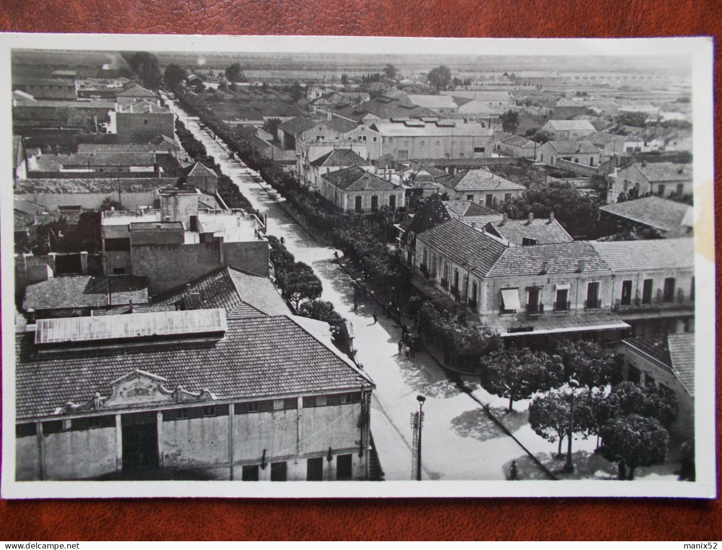 ALGÉRIE - HAMMAM BOU HADJAR - Vue Générale Aérienne Côté Est. (Une Rue) CPSM Rare - Other & Unclassified