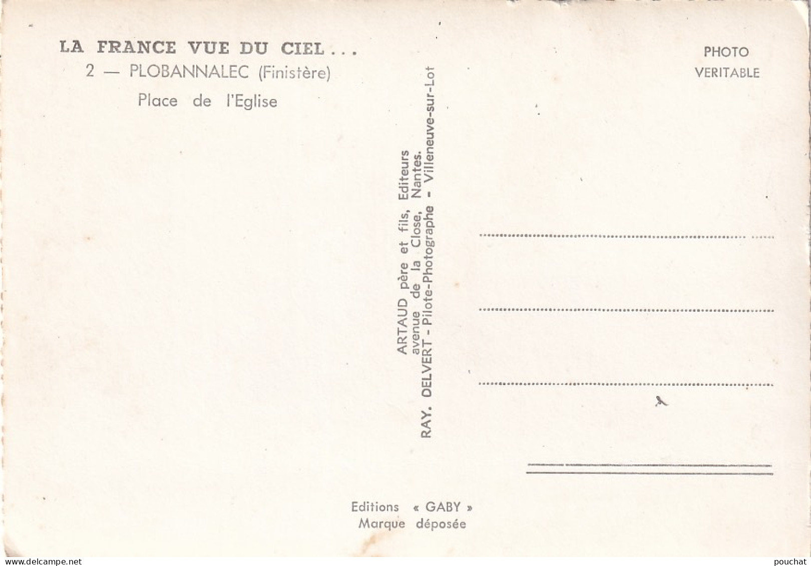 PE 31-(29) PLOBANNALEC - PLACE DE L'EGLISE - VUE AERIENNE - Plobannalec-Lesconil