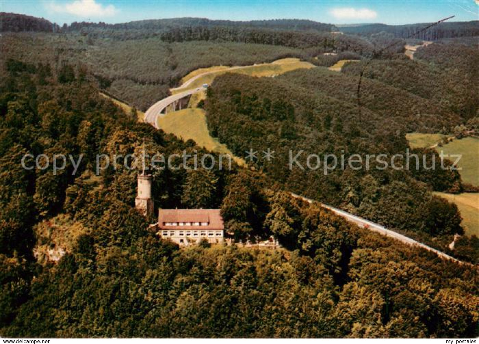 73724867 Bad Driburg Iburgplateau Mit Sachsenklause Und Umgehungsstrasse Flieger - Bad Driburg