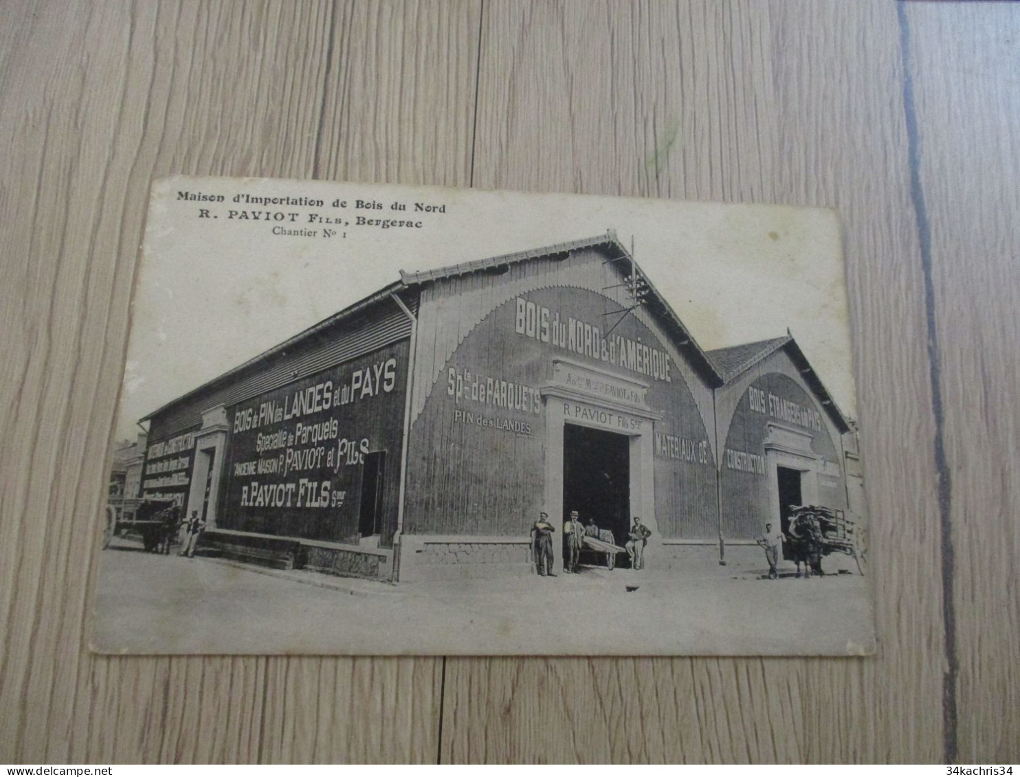 CPA 24 Dordogne Bergerac Maison D'importation De Bois Du Nord R.Paviot Ils Chantier N° 1 - Bergerac