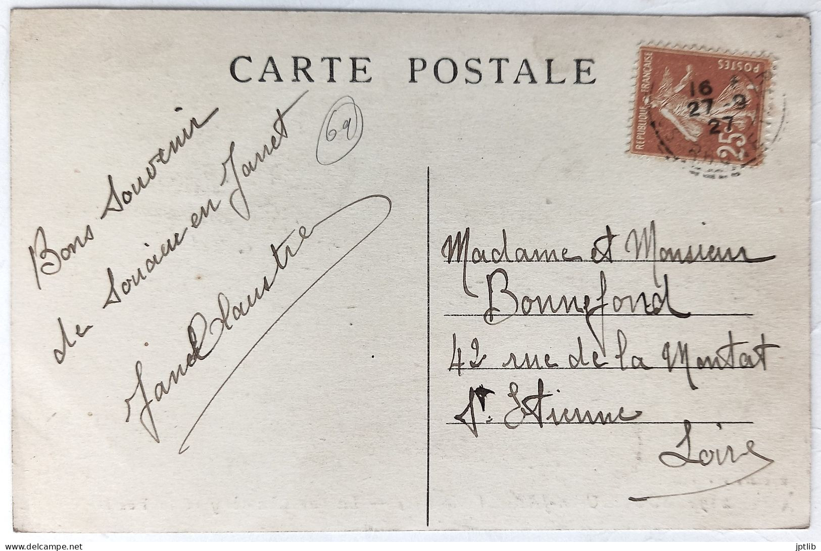 CPA Carte Postale / 69 Rhône, Soucieu-en-Jarret / E. Andrié édit. - 2892 / La Rue Chambry Et La Poste. - Autres & Non Classés