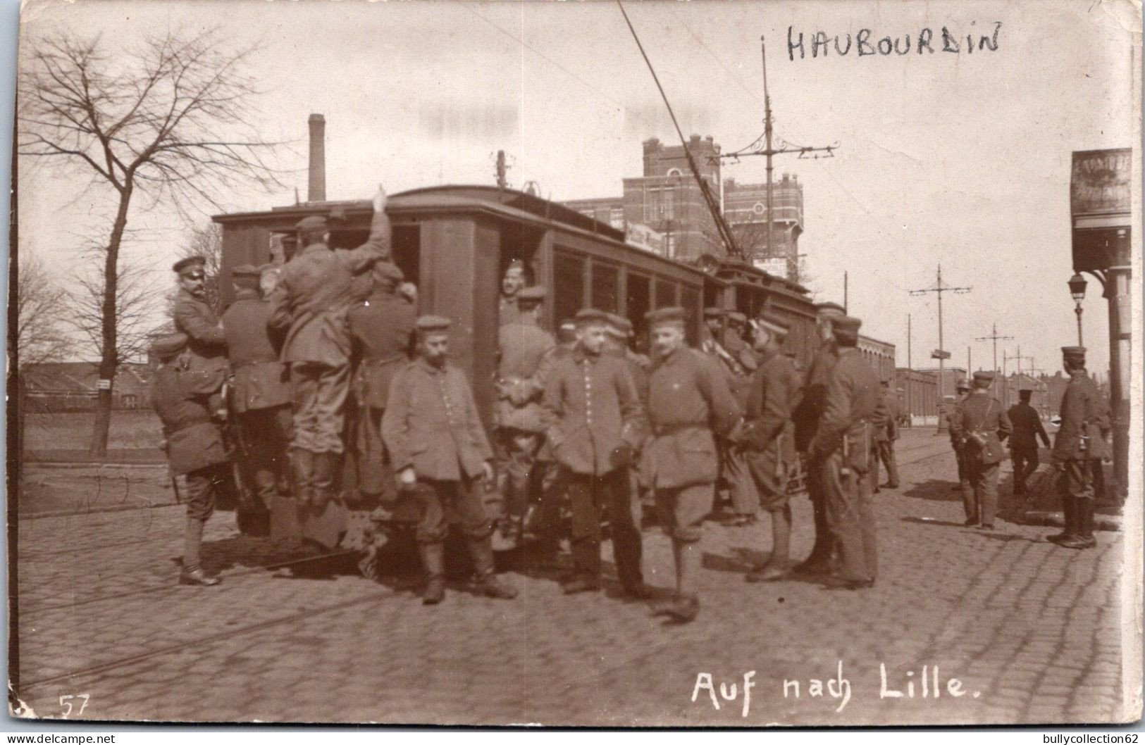 SELECTION -  HAUBOURDIN  -  CARTE PHOTO - Allemande Tramway En Très Gros Plan - Haubourdin