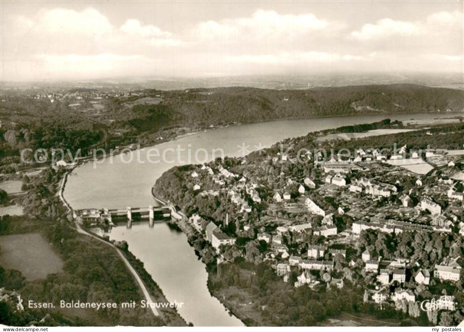 73724828 Essen  Ruhr Baldeneysee Mit Stauwehr Fliegeraufnahme  - Essen