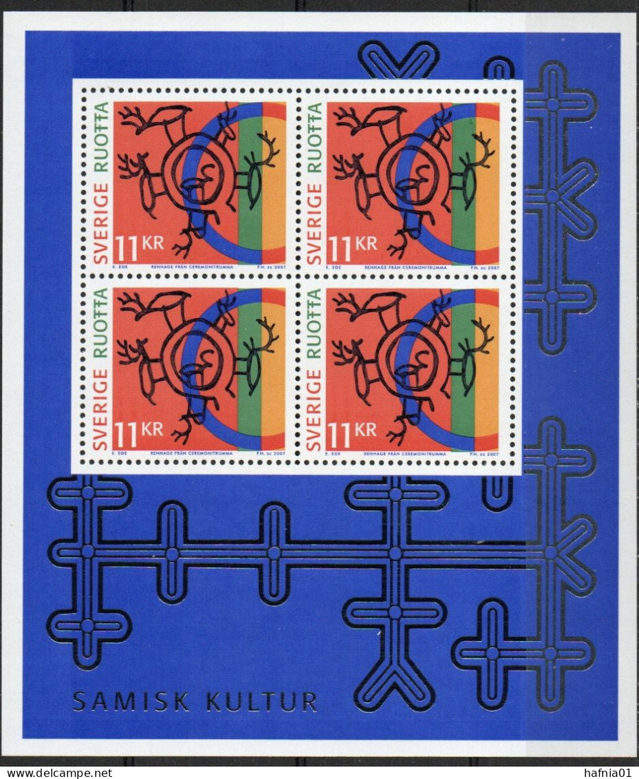 Piotr Naszarkowski. Sweden 2007. Sami Folk Art.. Michel Bl.5. MNH. - Blocks & Sheetlets