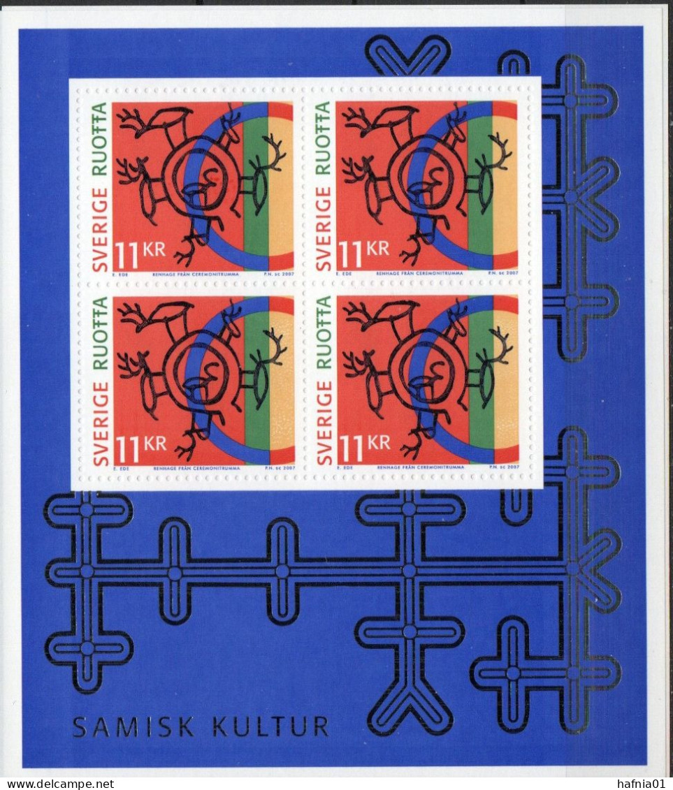 Piotr Naszarkowski. Sweden 2007. Sami Folk Art.. Michel Bl.5. MNH. - Blokken & Velletjes