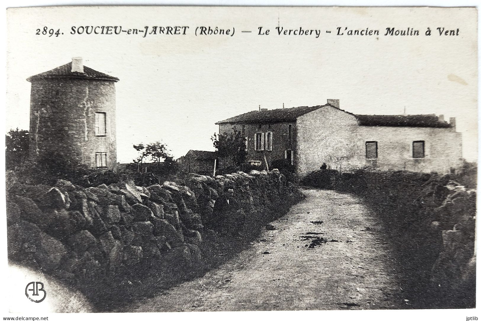 CPA Carte Postale / 69 Rhône, Soucieu-en-Jarret / A. B. - 2894 / Le Verchery - L'ancien Moulin à Vent. - Autres & Non Classés