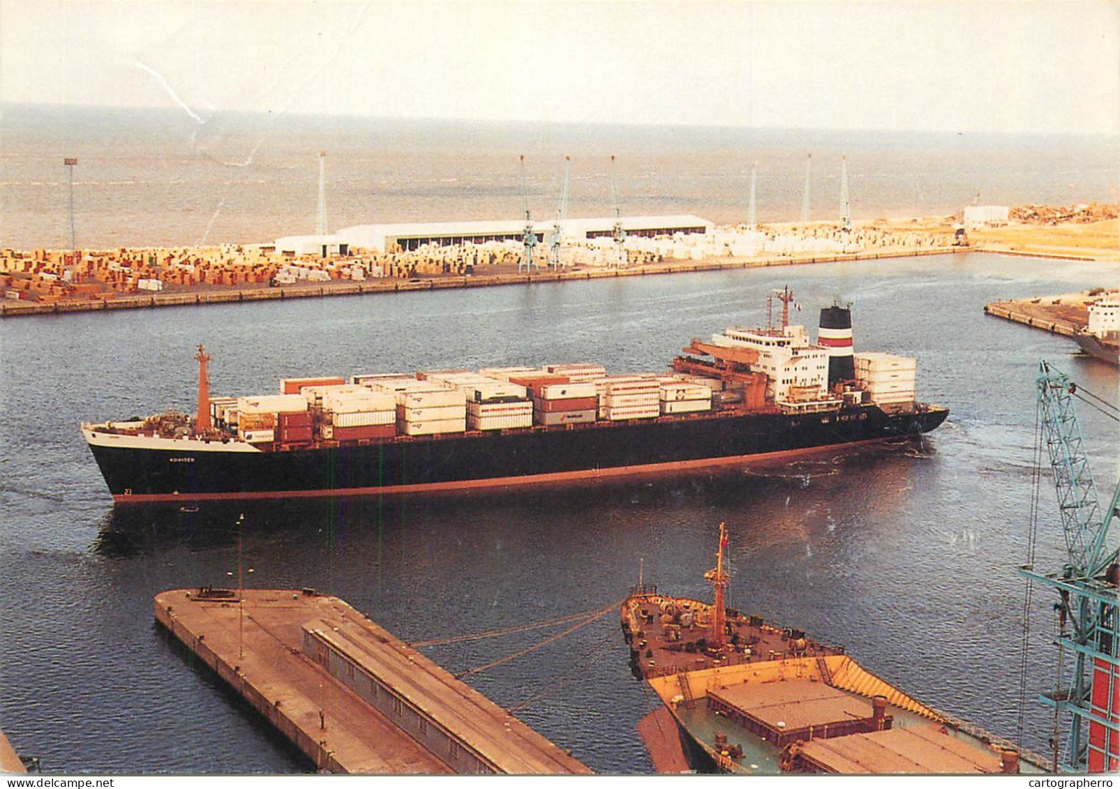 Navigation Sailing Vessels & Boats Themed Postcard Harrison Line Container Vessel Liverpool - Sailing Vessels