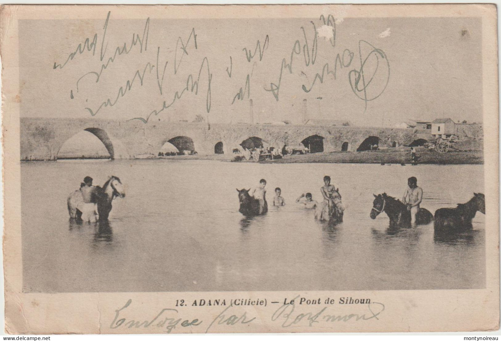 Turquie :  ADANA : Cilicie ; Le Pont  De  Sihoun  , 1921 , Carte  Carnet - Turquie