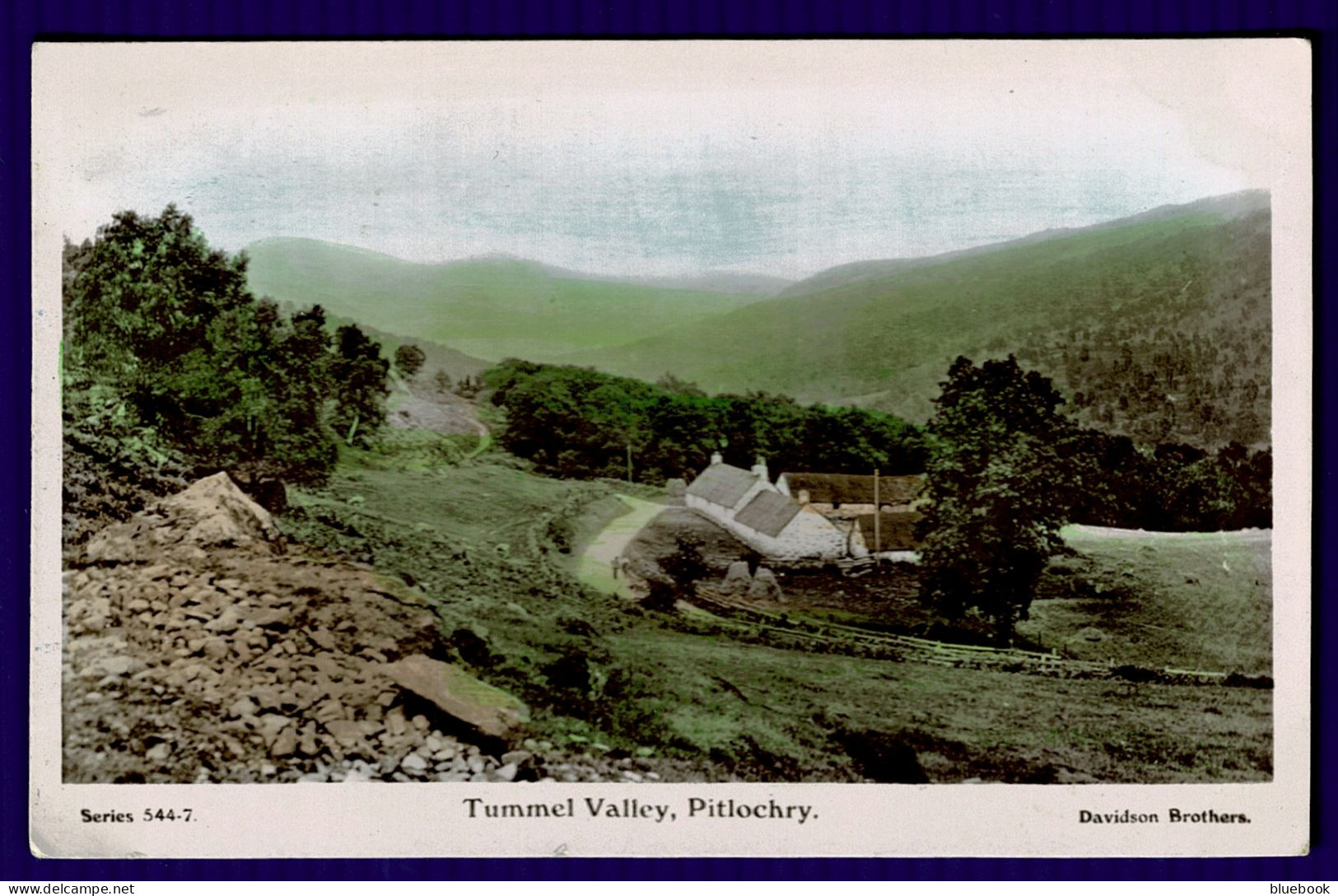 Ref 1646 - Early Real Photo Postacrd - Tummel Valley & Farm - Pitlochry Perthshire Scotland - Perthshire