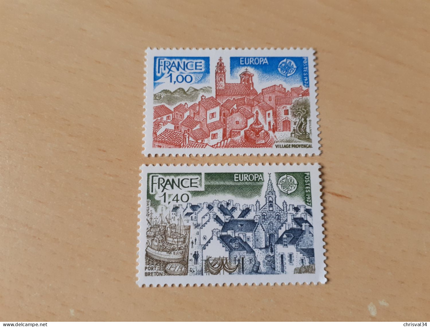 TIMBRES   FRANCE    ANNÉE  1977      N  1928  /  1929   COTE  1,50  EUROS   NEUFS   LUXE** - Ungebraucht