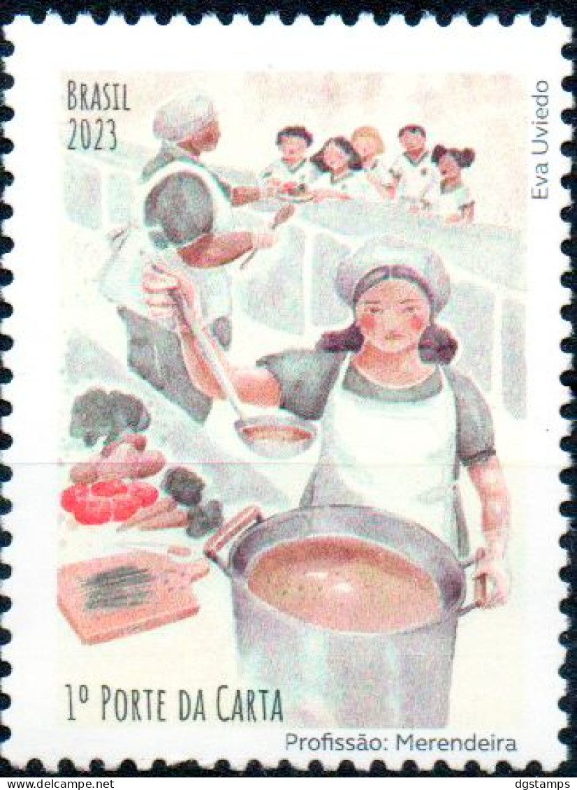 Brasil - Brazil 2023 ** Professions: "Merendeiras" The Lunch Ladies. - Unused Stamps