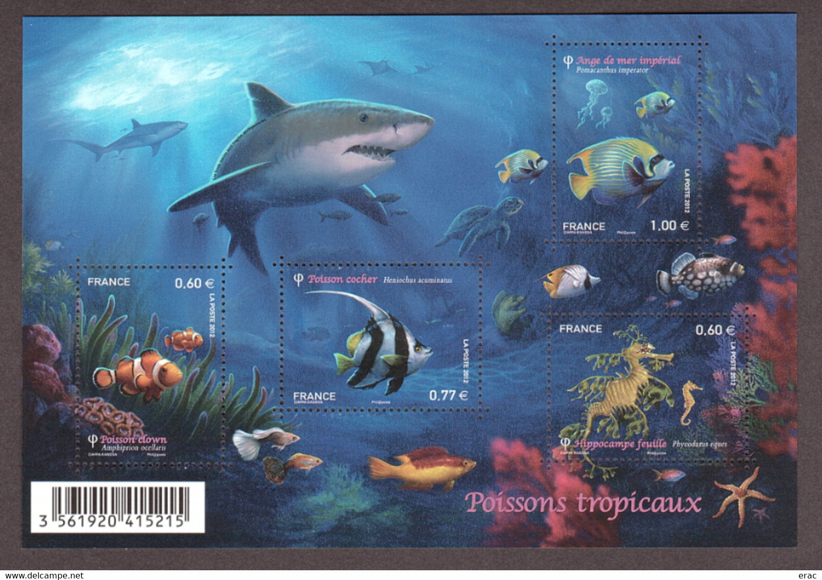 France - 2012 - Feuillet F4646 - Neuf ** - Faune Marine - Poissons Tropicaux - Ungebraucht