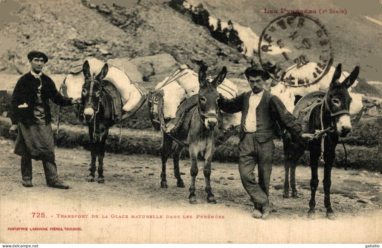 TRANSPORT DE LA GLACE NATURELLE DANS LES PYRENEES - Other & Unclassified