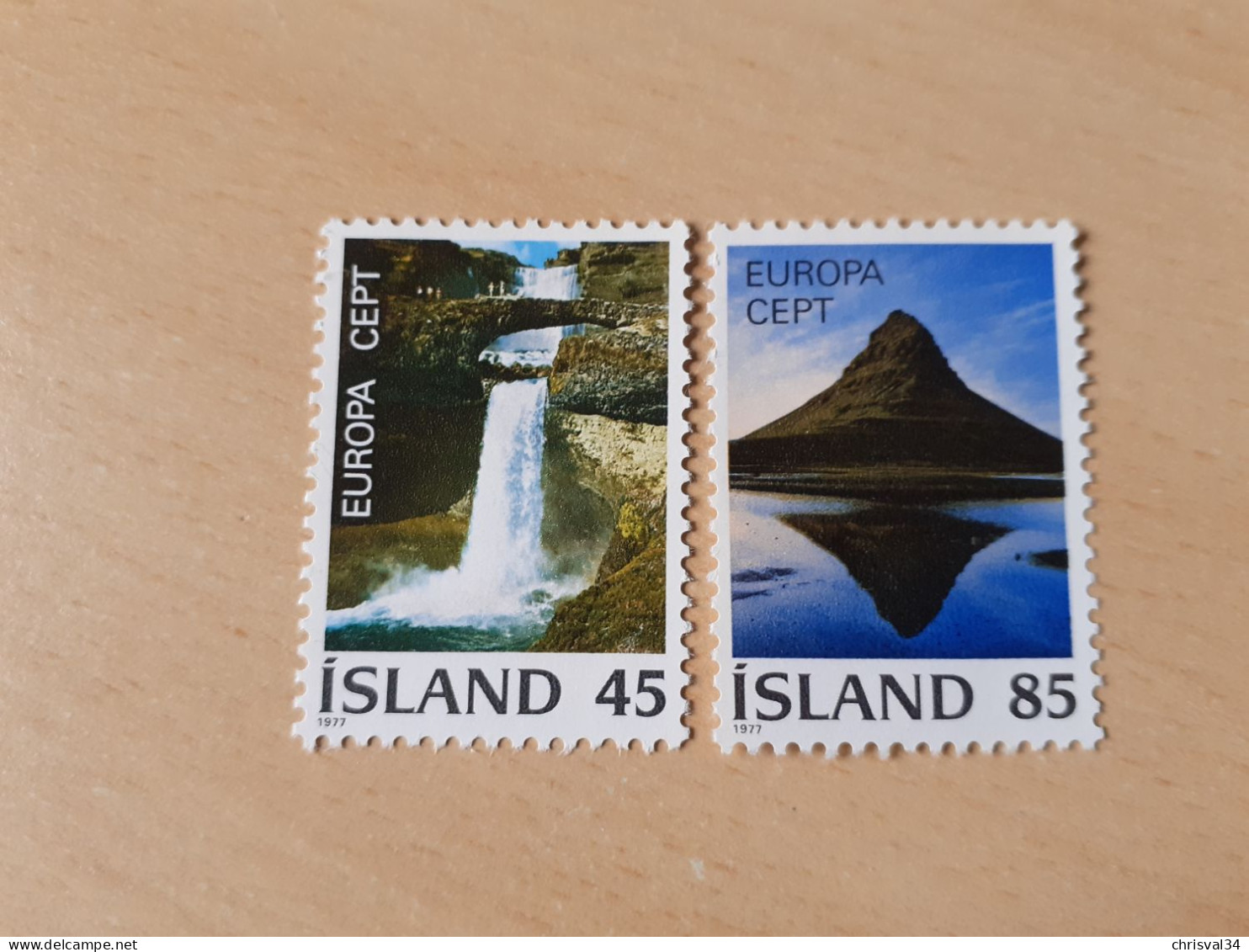 TIMBRES   ISLANDE    ANNÉE  1977      N  475  /  476   COTE  4,50  EUROS   NEUFS   LUXE** - Unused Stamps