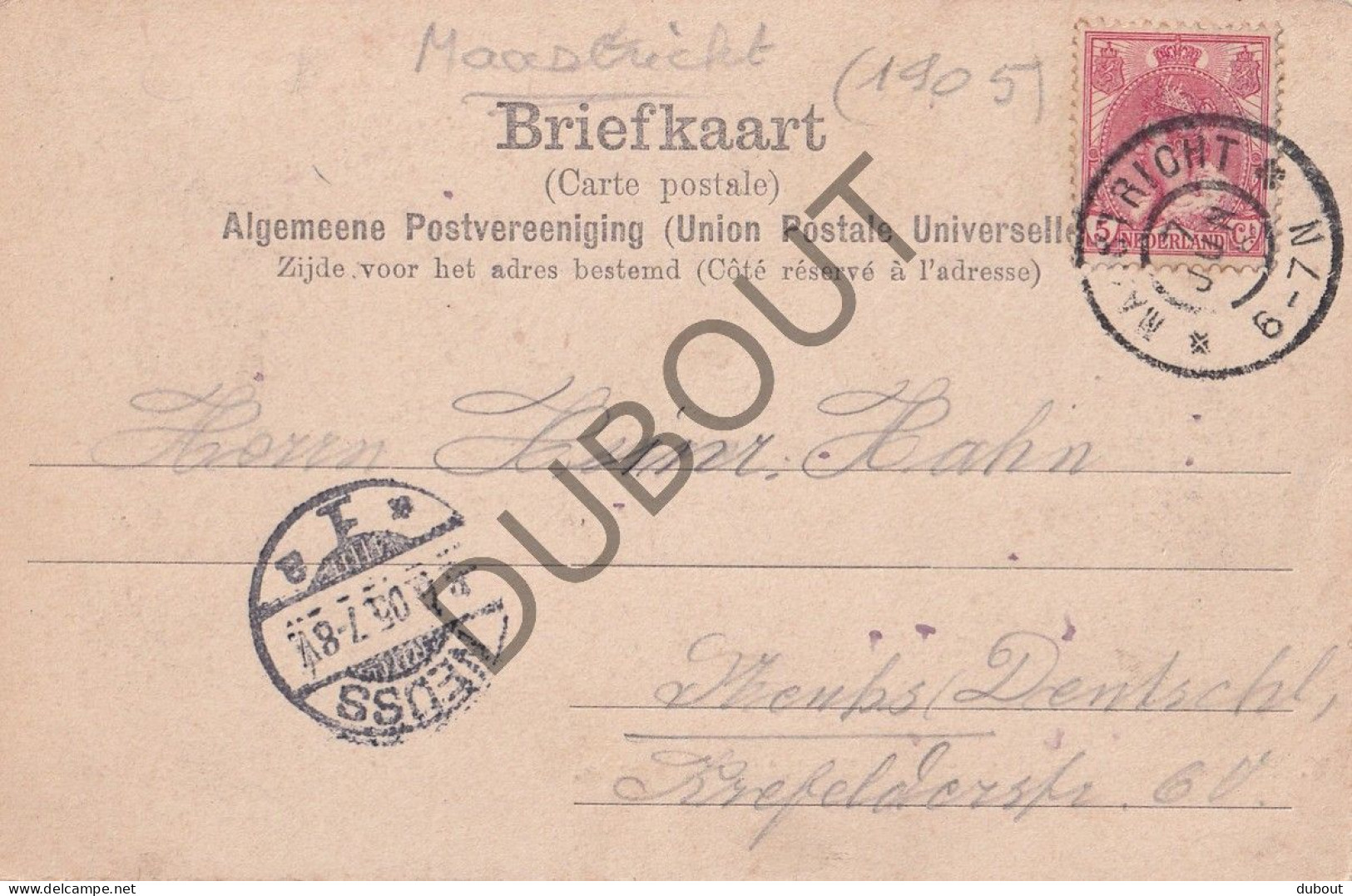 Postkaart - Carte Postale - Maastricht - W. Vincken, Pachter, Societeit Slavante   (C5881) - Maastricht