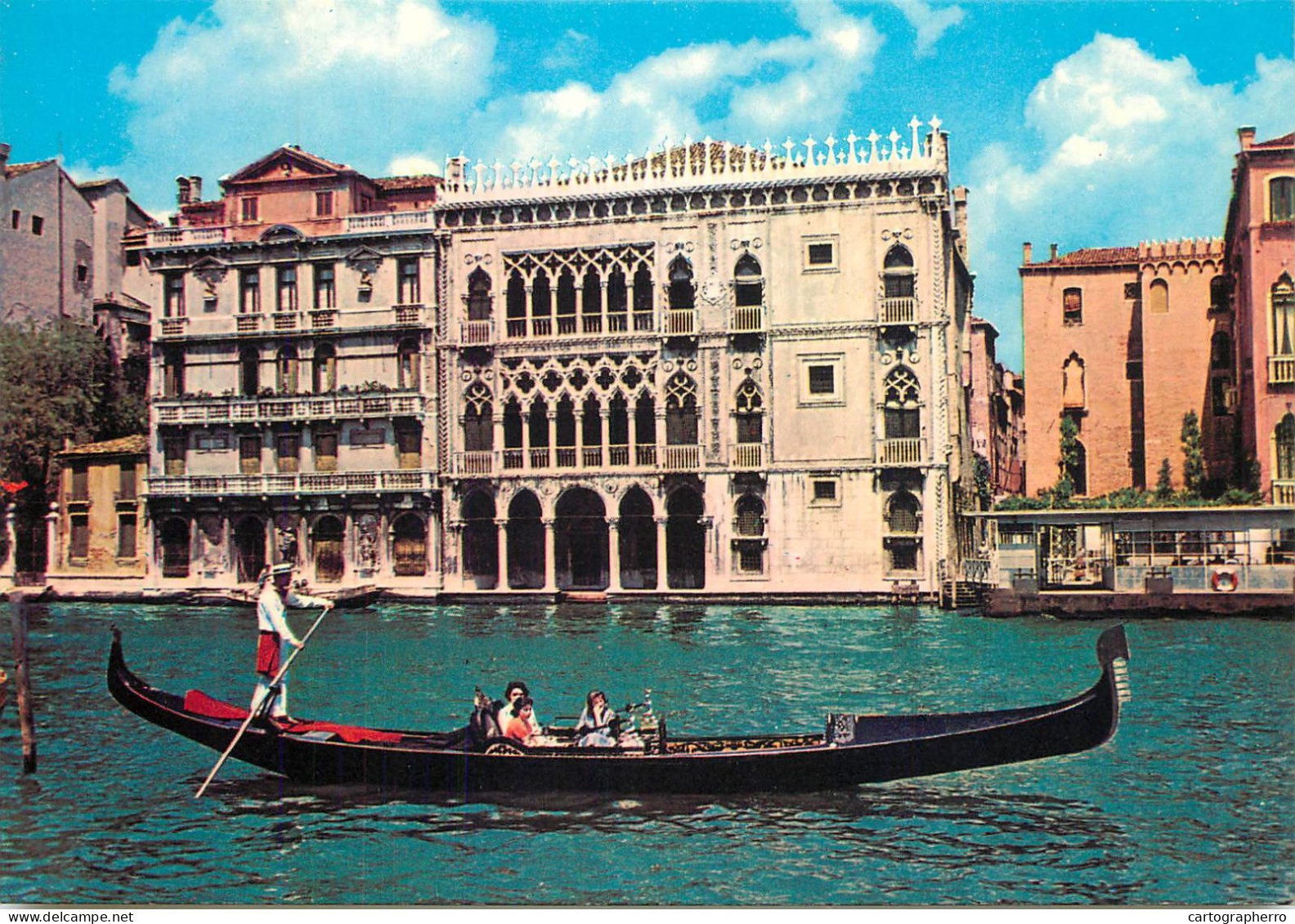 Navigation Sailing Vessels & Boats Themed Postcard Venice Ca D'Oro Gondola - Sailing Vessels